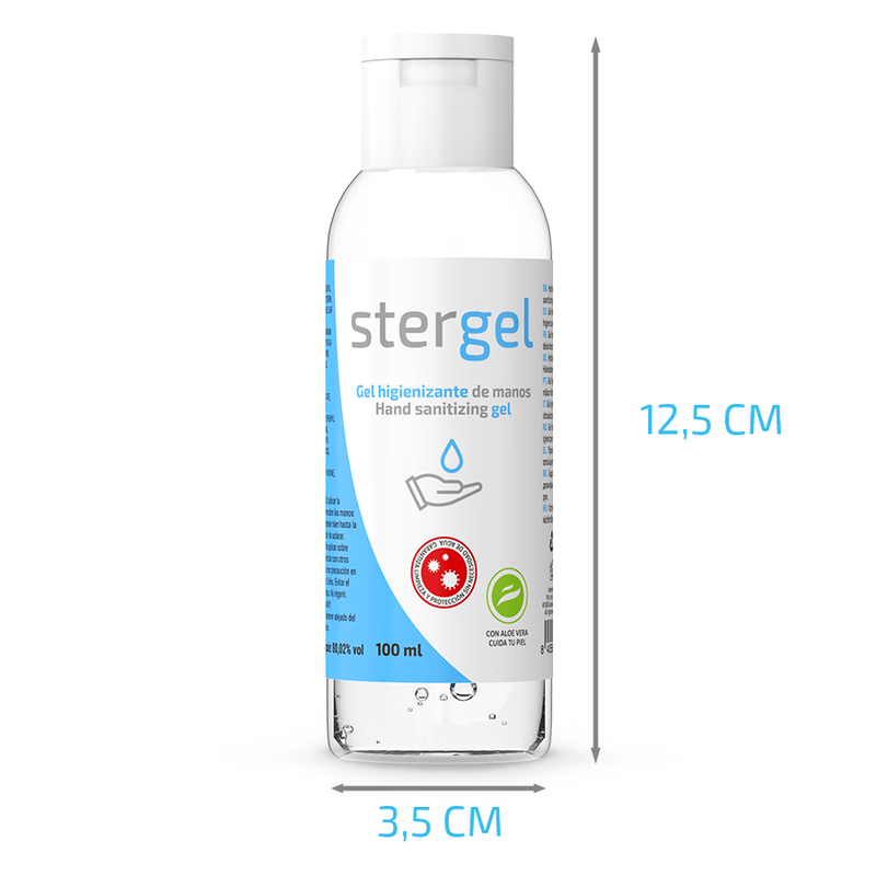 STERGEL - GEL HIDROALCOÓLICO HIGIENIZANTE DE MÃOS ALOÉ VERA 100ML