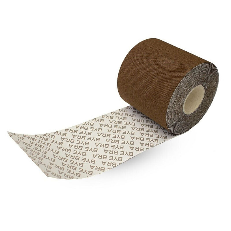 BYE-BRA - BODY TAPE 5 MX 6,5 CM + 3 PARES DE CAPAS DE BICO MARROM