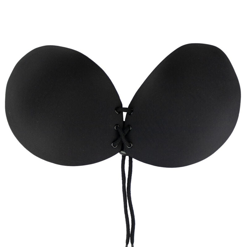 BYE-BRA - SOUTIEN ADESIVO ENTRELAÇADO PRETO COPA A