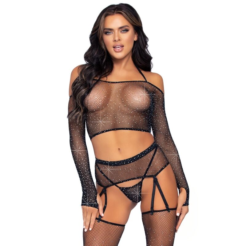 LEG AVENUE - CONJUNTO DE CUATRO PIEZAS TALLA ÚNICA