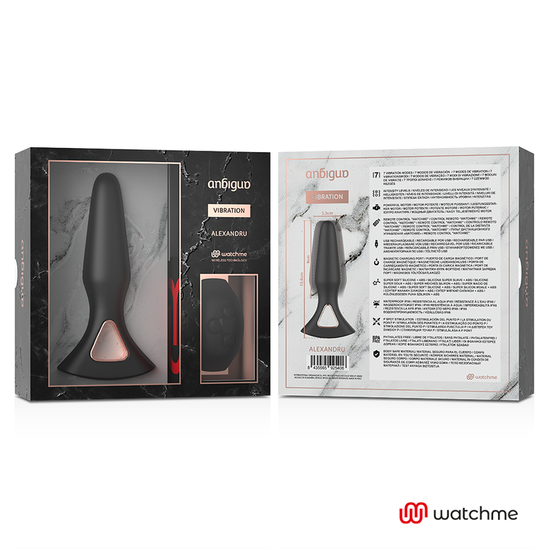ANBIGUO - WATCHME CONTROL REMOTO VIBRADOR ANAL PLUG ALEXANDRU