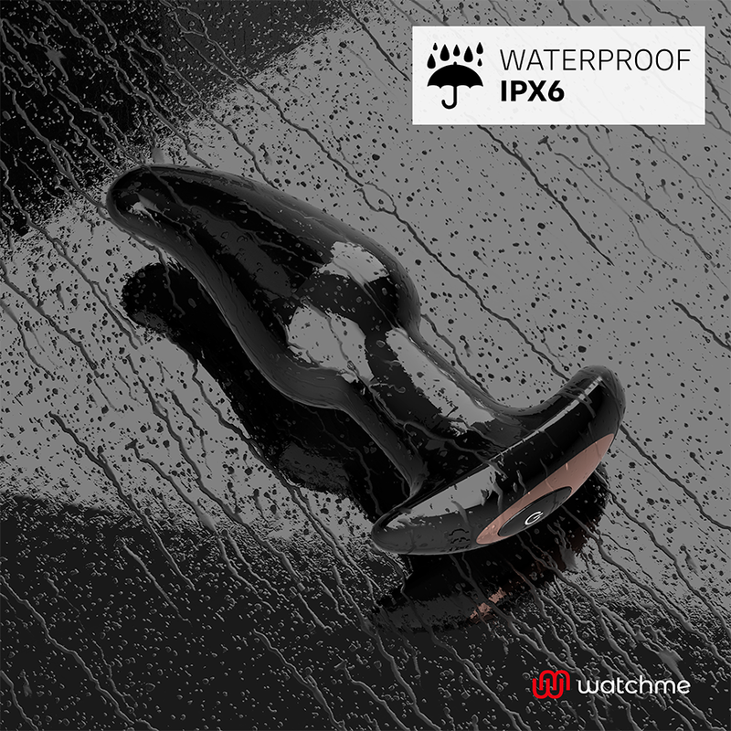 ANBIGUO - VIBRADOR DE PLUG ANAL COM CONTROL REMOTO WATCHME COM ROTAÇÃO DE PÉROLAS AMADEUS