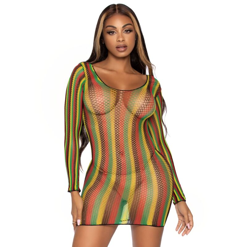 LEG AVENUE - RASTA MINI VESTIDO TALLA ÚNICA