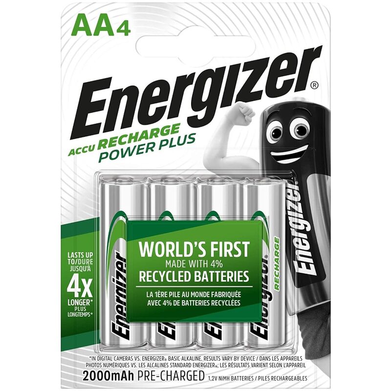 Energizer - Baterías Recarregáveis ​​AA4 Blíster 4