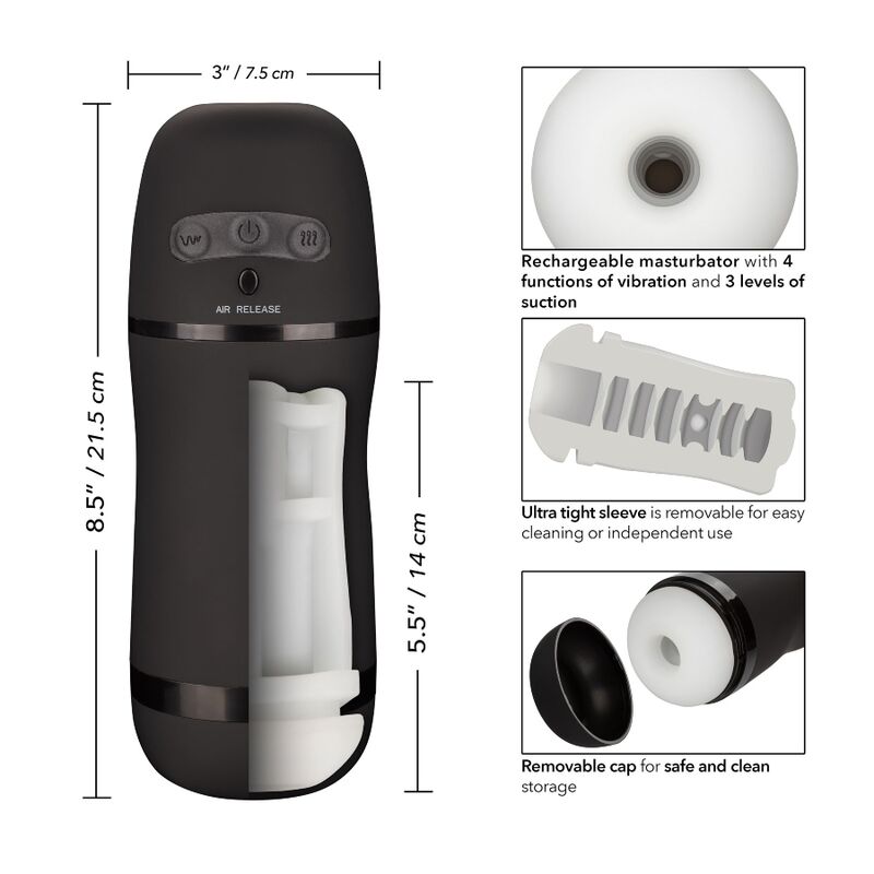 CALEXOTICS - FUNCIONES DE VIBRACIÓN Y SUCCIÓN DEL OPTIMUM POWER STROKER