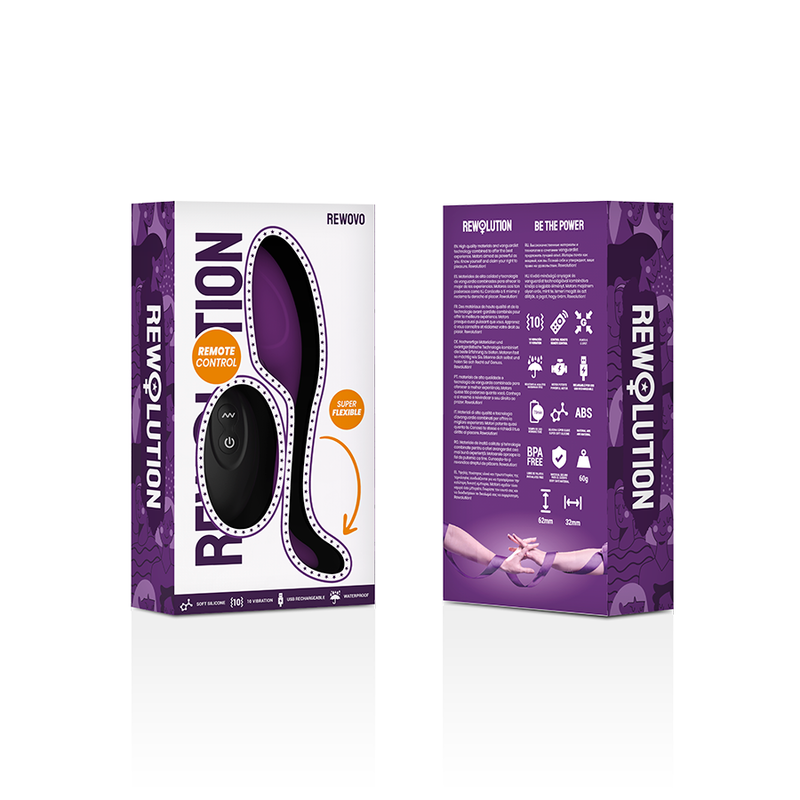 REWOLUCIÓN - CONTROL REMOTO DO VIBRADOR DE OVO REWOVO