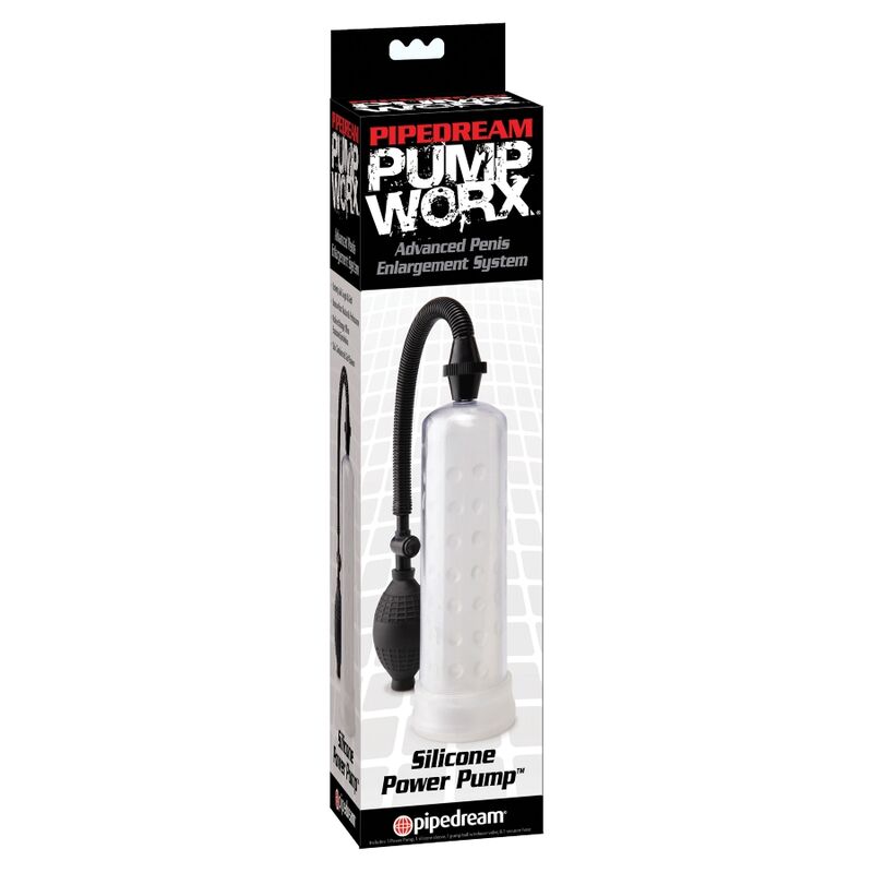 PUMP WORX - BOMBA DE EREÇÃO EM SILICONE TRANSPARENTE - Sex Shop Sexy