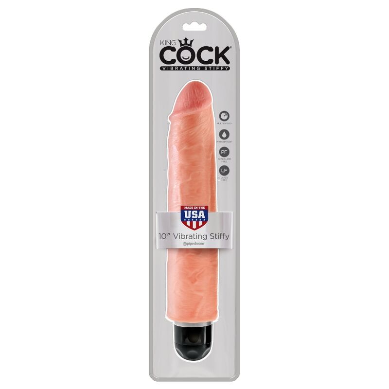 KING COCK - VIBRADOR REALISTA STIFFY 25.4 CM NATURAL - Sex Shop Sexy