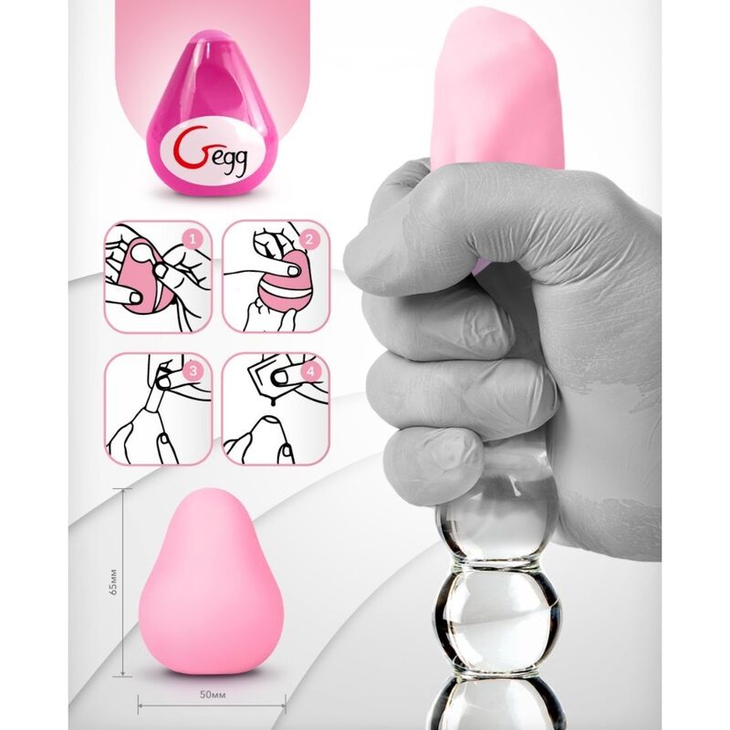 G-VIBE - MASTURBADOR TEXTURADO REUTILIZABLE OVO ROSA