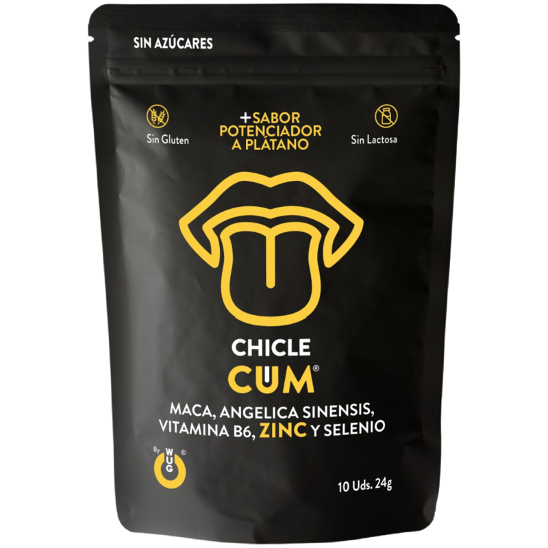 WUG SEX SENSE - CUM PASTILHA ELÁSTICA AUMENTADORA DE EJACULAÇÃO & SABOR A BANANA DO SÉMEN 10 UNIDADES