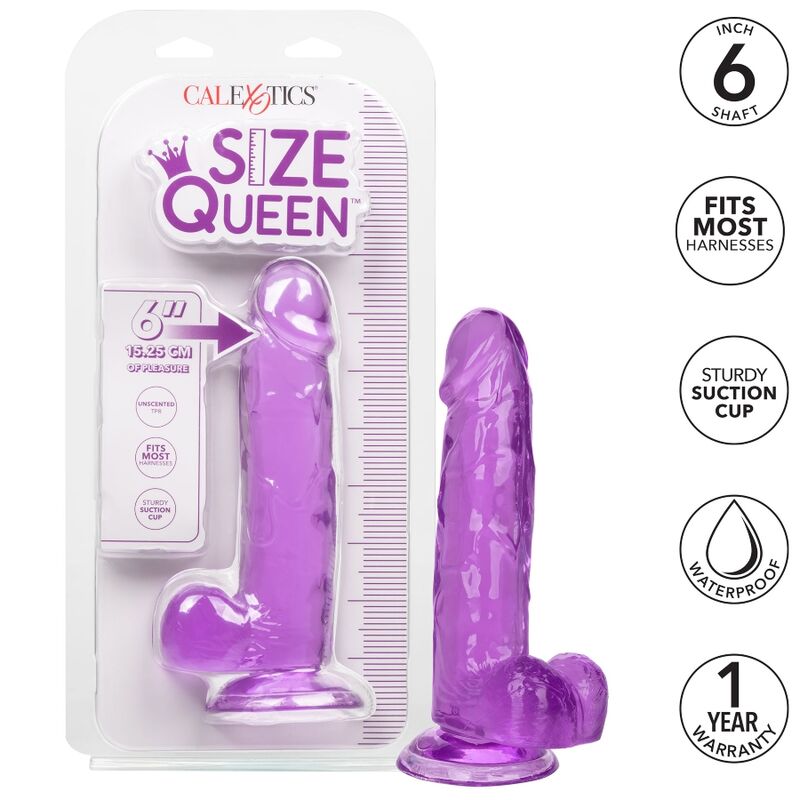 Consolador Reina Tamanho Roxo 15,3 Cm