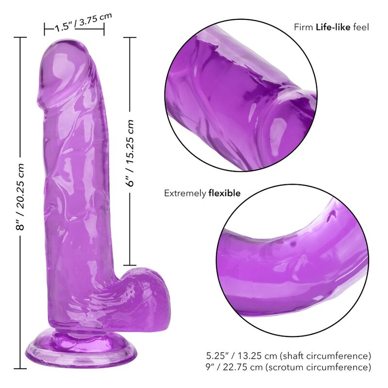 Consolador Reina Tamanho Roxo 15,3 Cm