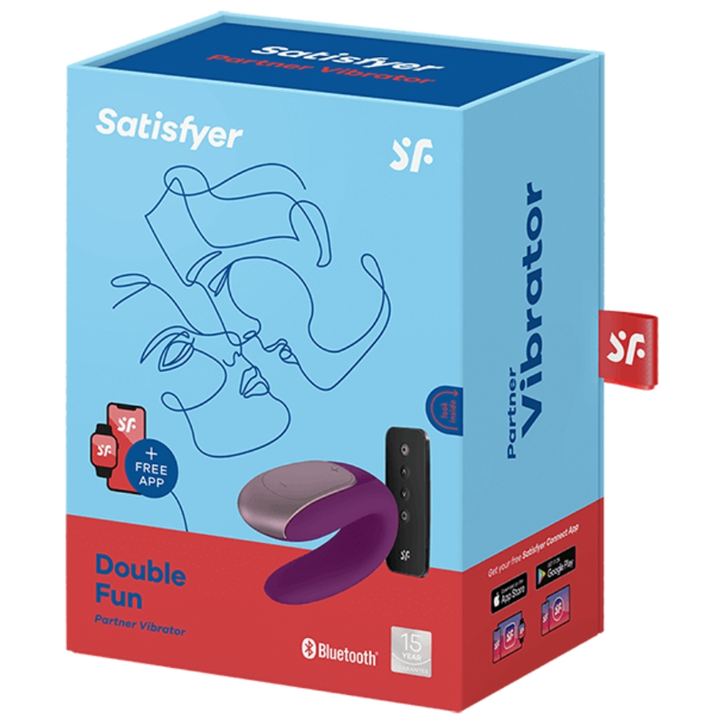 SATISFYER - DOUBLE FUN PARTNER VIBRADOR ROXO