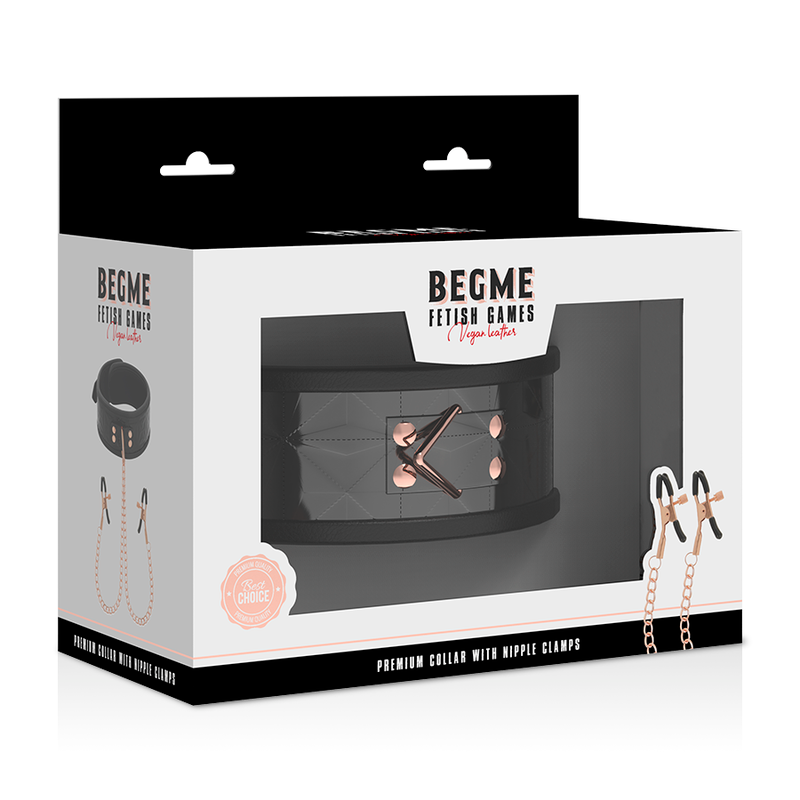 BEGME - BLACK EDITION COLAR COM PINÇAS PARA MAMILOS E FORRO EM NEOPRENE
