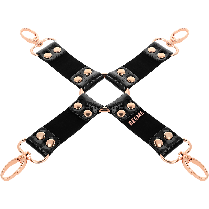 BEGME - BLACK EDITION HOG TIE EM COURO VEGANO