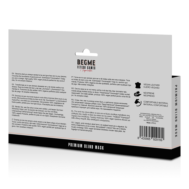 BEGME - MSCARA CEGA PREMIUM RED EDITION COM FORRO DE NEOPRENO