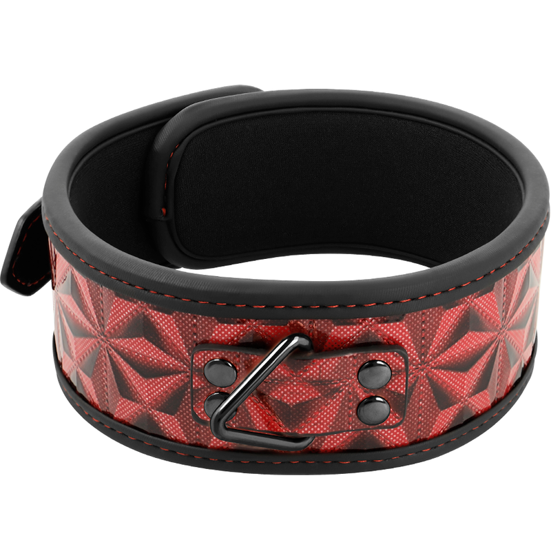 BEGME - COLAR DE COURO VEGANO PREMIUM RED EDITION COM FORRO DE NEOPRENO