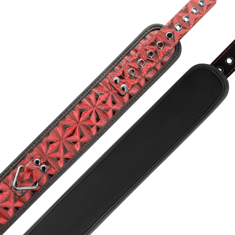 BEGME - COLAR DE COURO VEGANO PREMIUM RED EDITION COM FORRO DE NEOPRENO