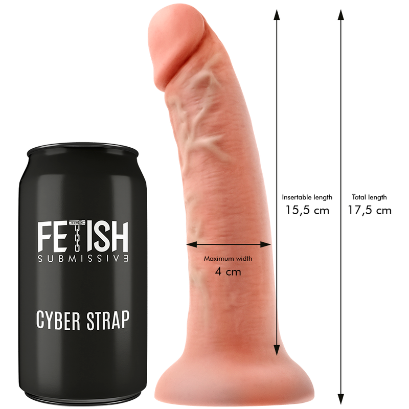 FETISH SUBMISSIVE CYBER STRAP - ARNÉS CON TECNOLOGÍA DILDO WATCHME S DE CONTROL REMOTO