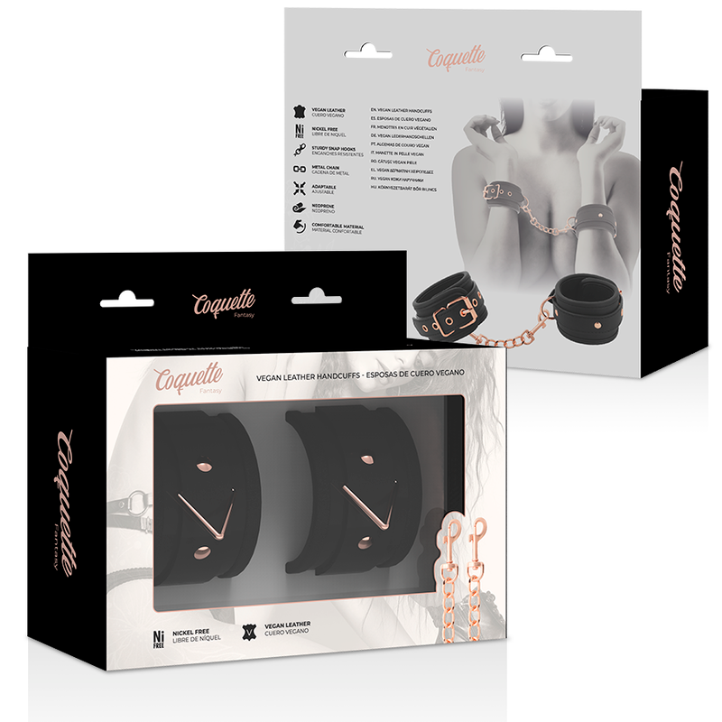 COQUETTE CHIC DESIRE - ALGEMAS DE CUERO FANTASY VEGAN CON FORRO DE NOPRENE