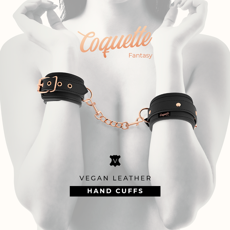 COQUETTE CHIC DESIRE - ALGEMAS DE CUERO FANTASY VEGAN CON FORRO DE NOPRENE