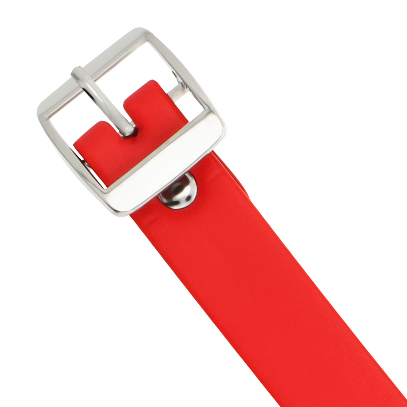 COQUETTE CHIC DESIRE - COLLAR DE CUERO VEGANO ROJO ACCESORIO FETISH MUJER
