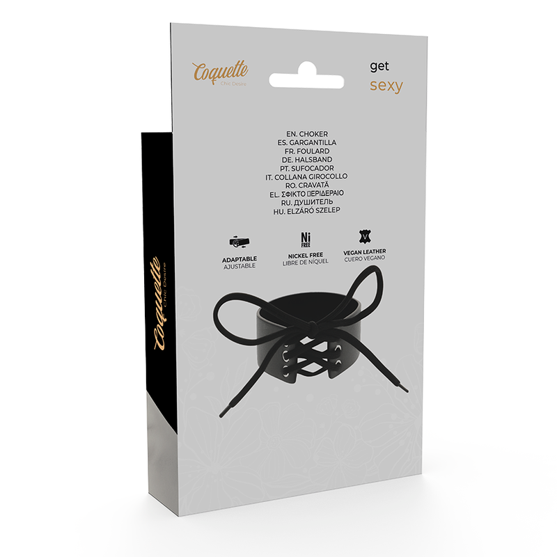 COQUETA CHIC DESIRE - GARGANTILHA DE COURO VEGANO