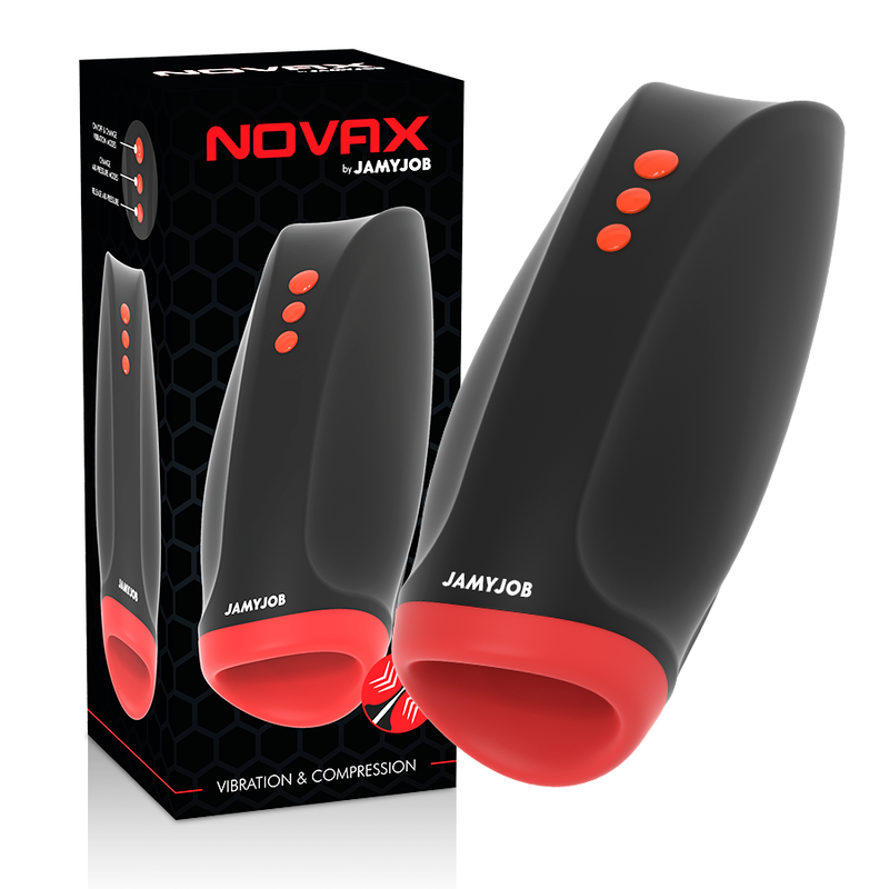 JAMYJOB - MASTURBADOR NOVAX COM VIBRAO E COMPRESO