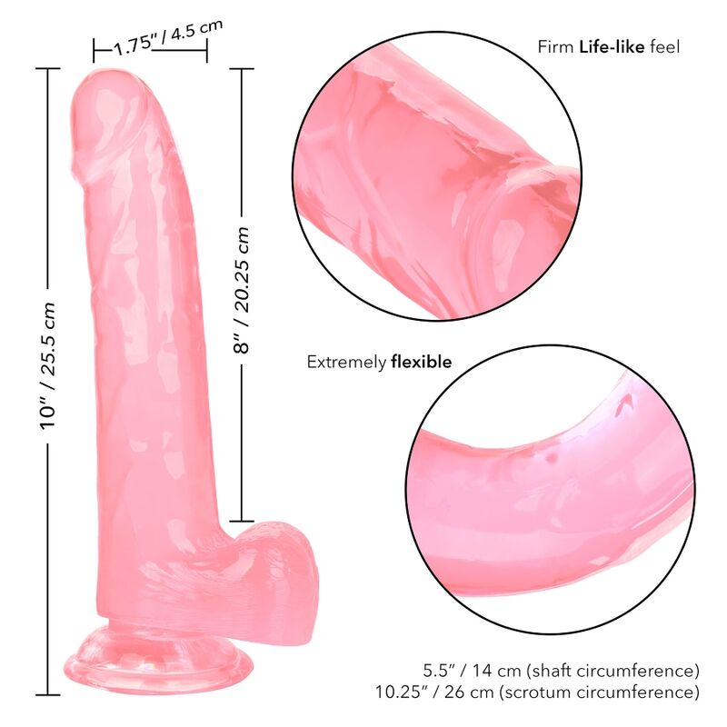 Consolador Reina Tamanho Rosa 20,3 cm da CALEXOTICS