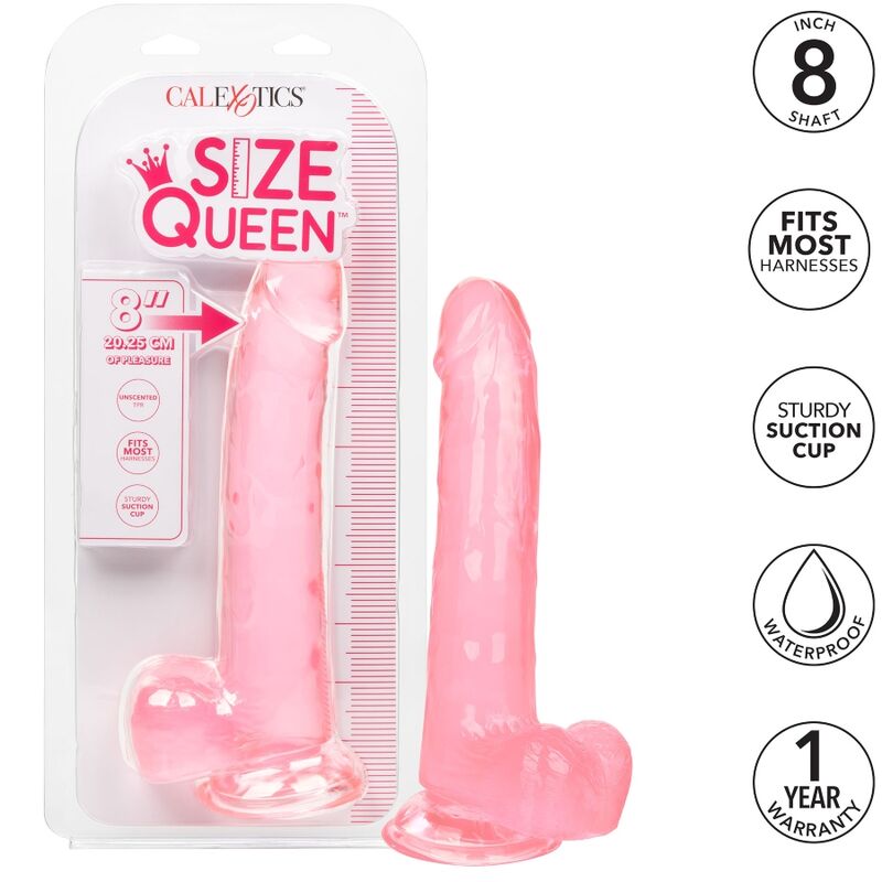 Consolador Reina Tamanho Rosa 20,3 cm da CALEXOTICS