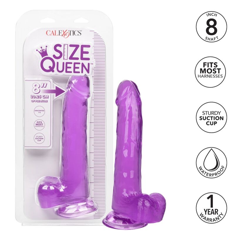 CALEXOTICS - SIZE QUEEN DILDO LILÁS 20.3 CM
