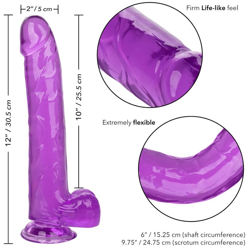 CALEXOTICS - SIZE QUEEN DILDO LILÁS 25.5 CM