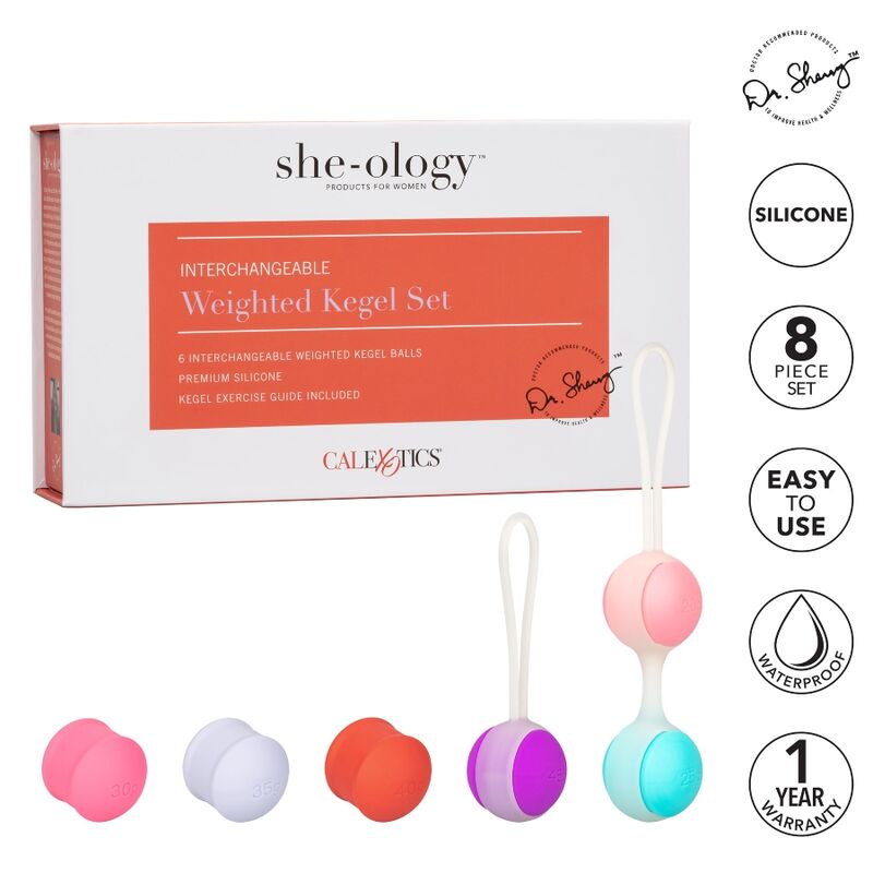 CALEXÓTICA - SHE-OLOGY CONJUNTO BOLAS KEGEL INTERCAMBIVEIS