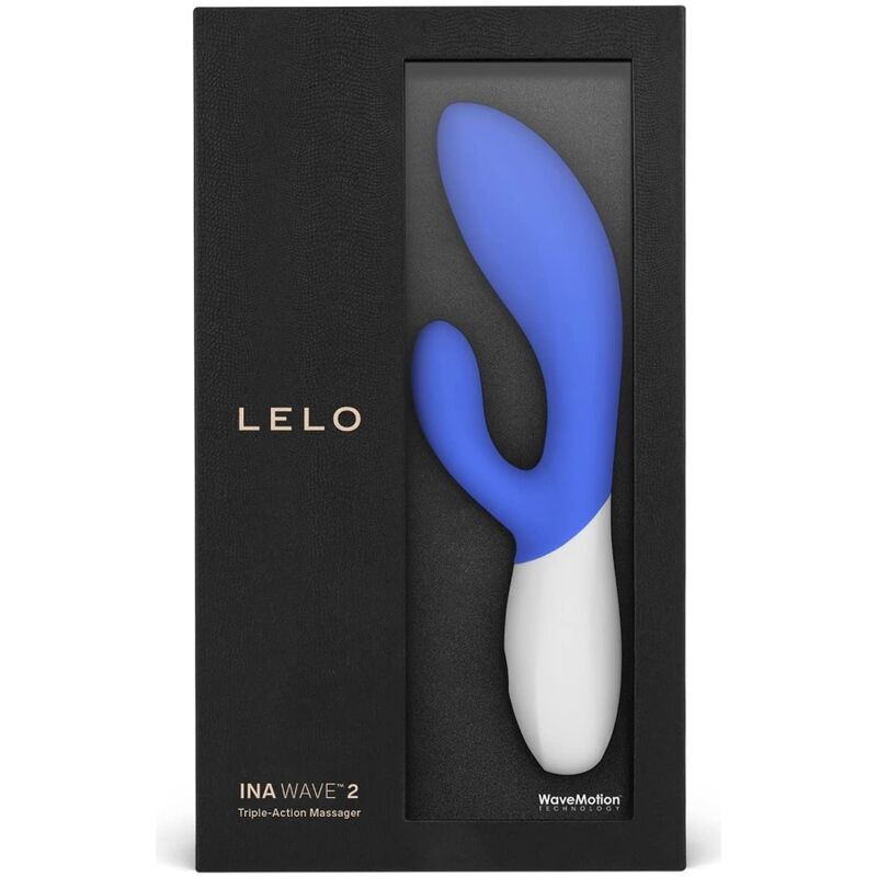 LELO - INA WAVE 2 VIBRADOR DE LUXO COM MOVIMENTO ESPECIAL AZUL