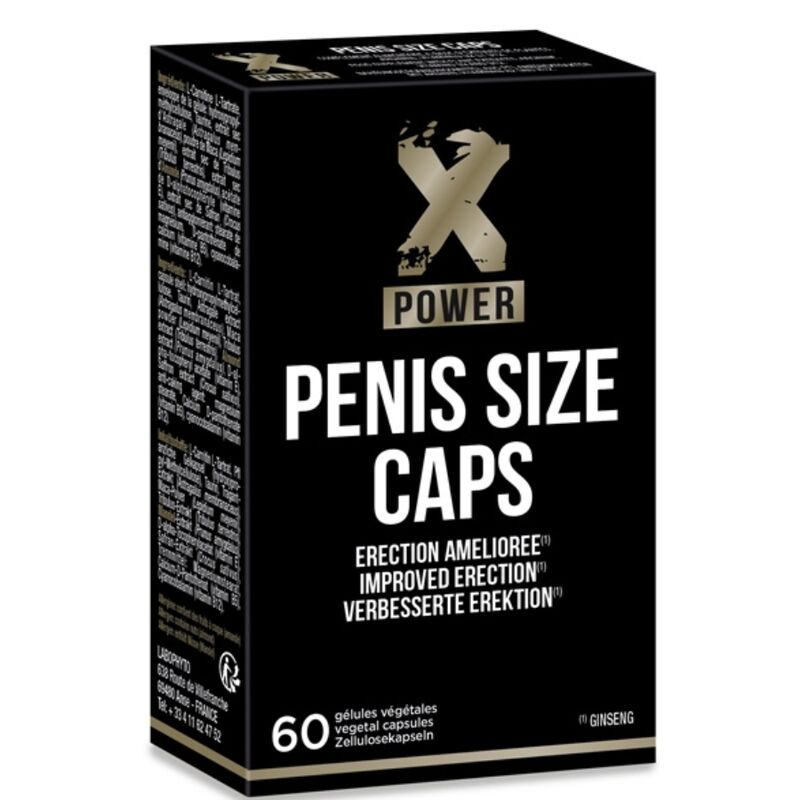 XPOWER - TAMPAS DE TAMAÑO DEL PENE PARA ERECCIONES MEJORADAS 60 CAP