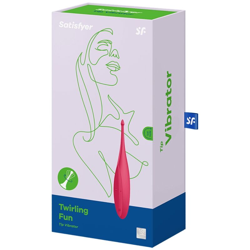 SATISFYER - VIBRADOR TWIRLING FUN TIP ROJO