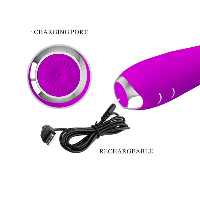 PRETTY LOVE - MOLLY VIBRADOR COM ROTAÇÃO RECARREGÁVEL
