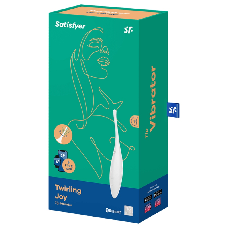 Vibrador Satisfyer Twirling Joy con punta para clítoris, color blanco