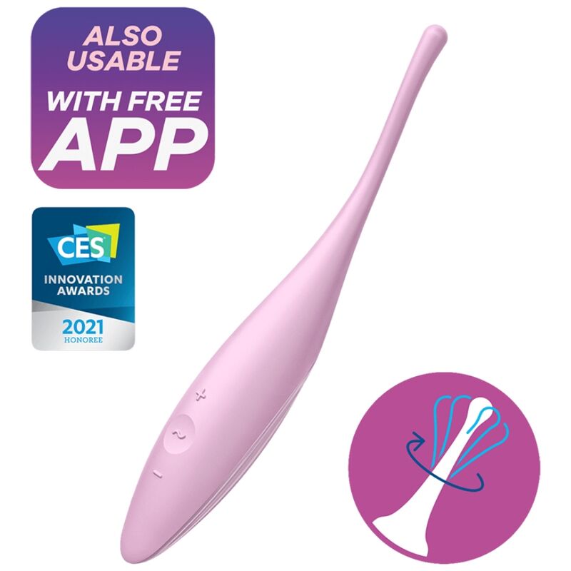 SATISFYER - TWIRLING JOY ESTIMULADOR CLITORIANO ROSA