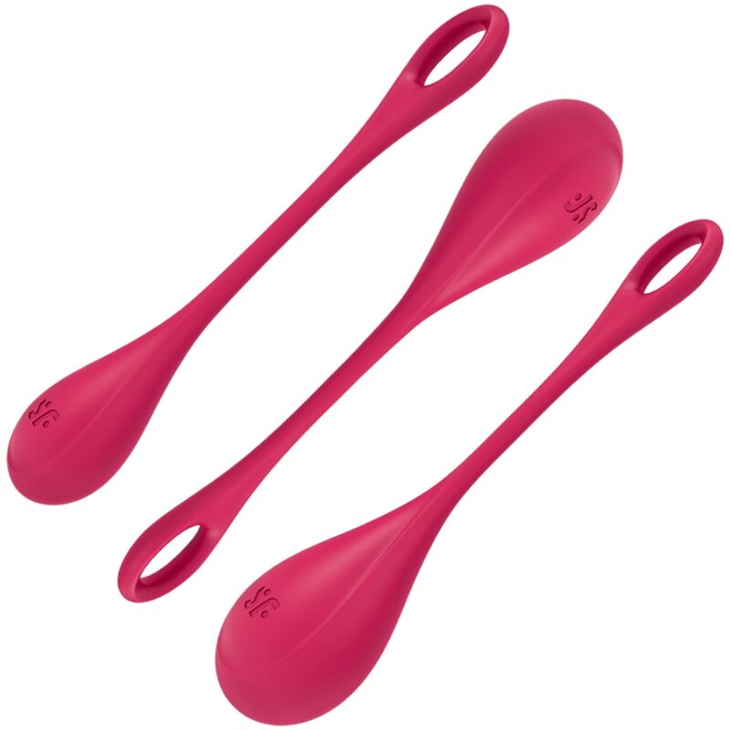 SATISFYER - YONI POWER 1 KIT DE TREINO VERMELHO