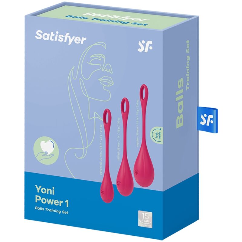SATISFYER - YONI POWER 1 KIT DE TREINO VERMELHO