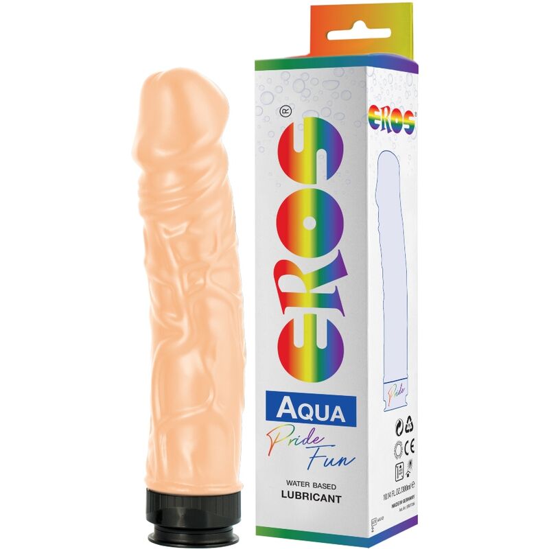 PRIDE - EROS AQUA LGBT PRIDE DILDO Y LUBRIFICANTE A BASE DE ÁGUA