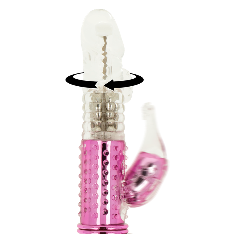 OHMAMA - VIBRADOR COM ROTAÇÃO E ESTIMULADOR CLITORIANO