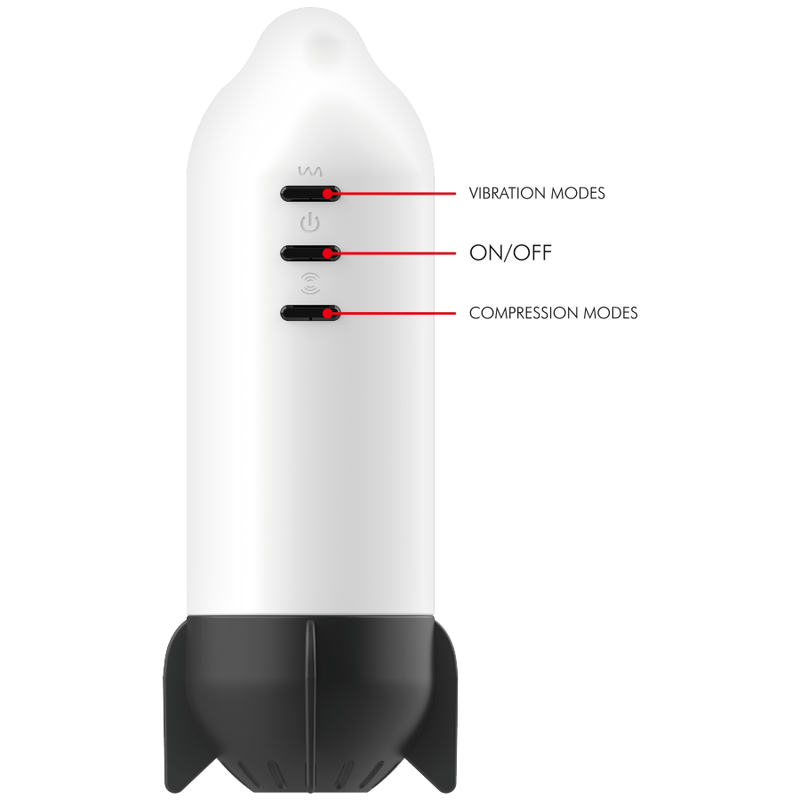 JAMYJOB - MASTURBADOR ROCKET TECNOLOGIA DE COMPRESO SUAVE E VIBRAO