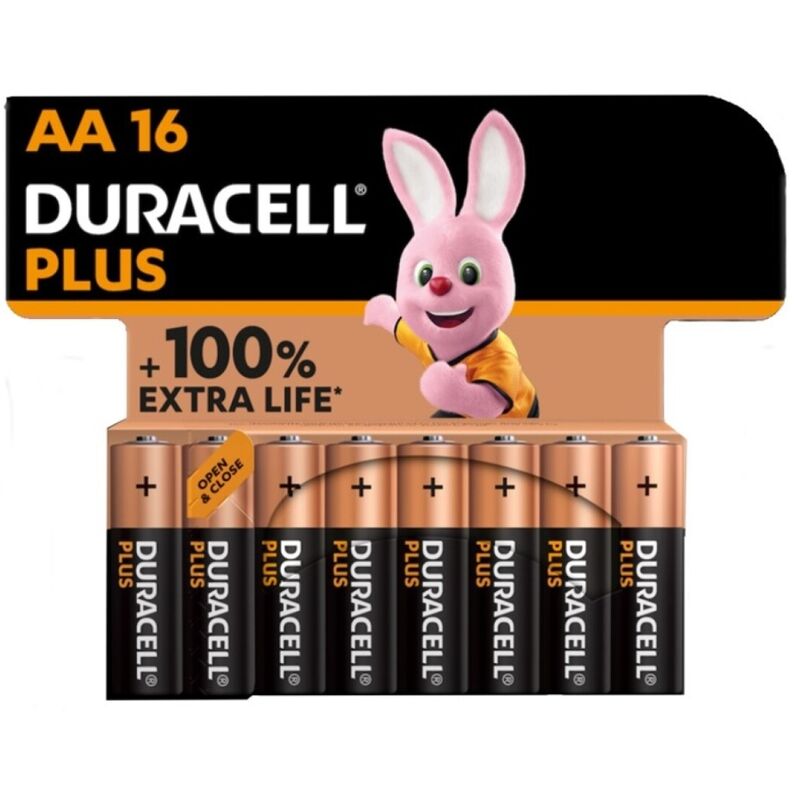 Duracell Plus Power 100 Batería Alcalina AA LR6 16 Unidades