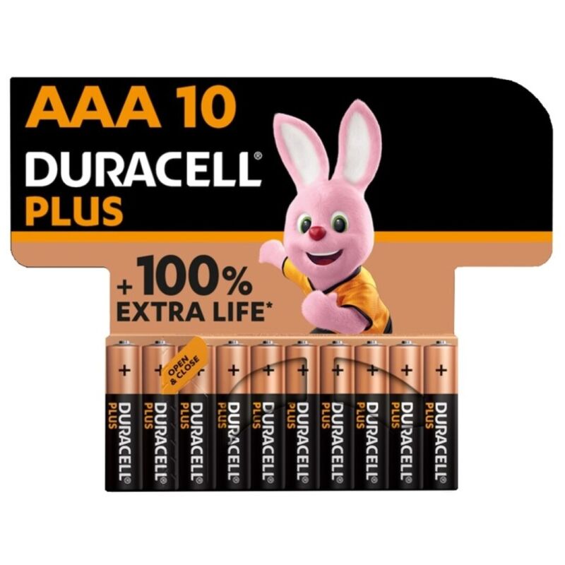 Duracell Plus Power 100 Batería Alcalina AAA LR03 10 Unidades
