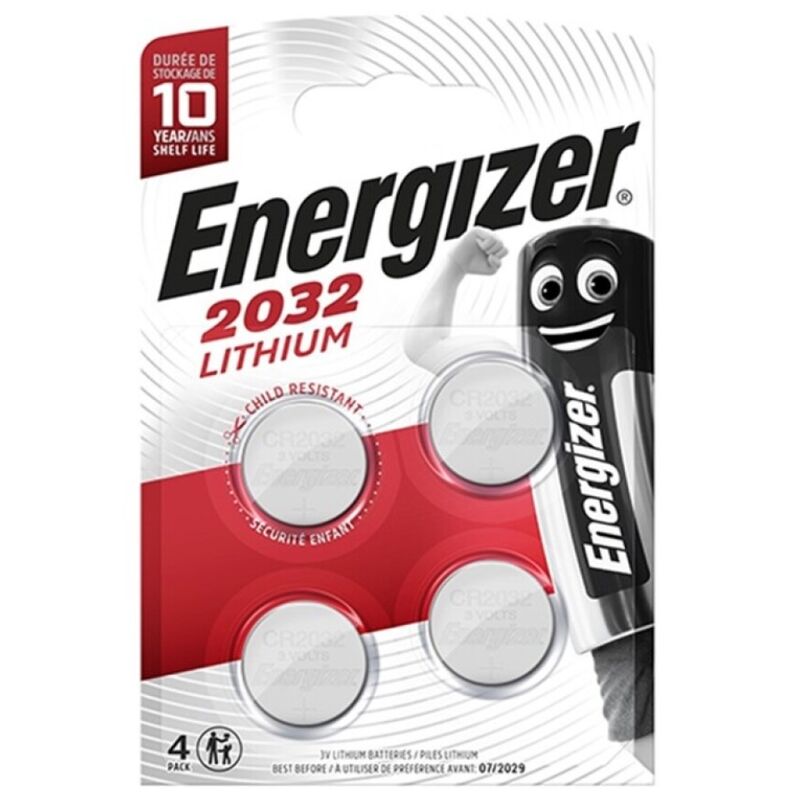 Energizer - Batería Botão de Lítio CR2032 3V 4 Unidades