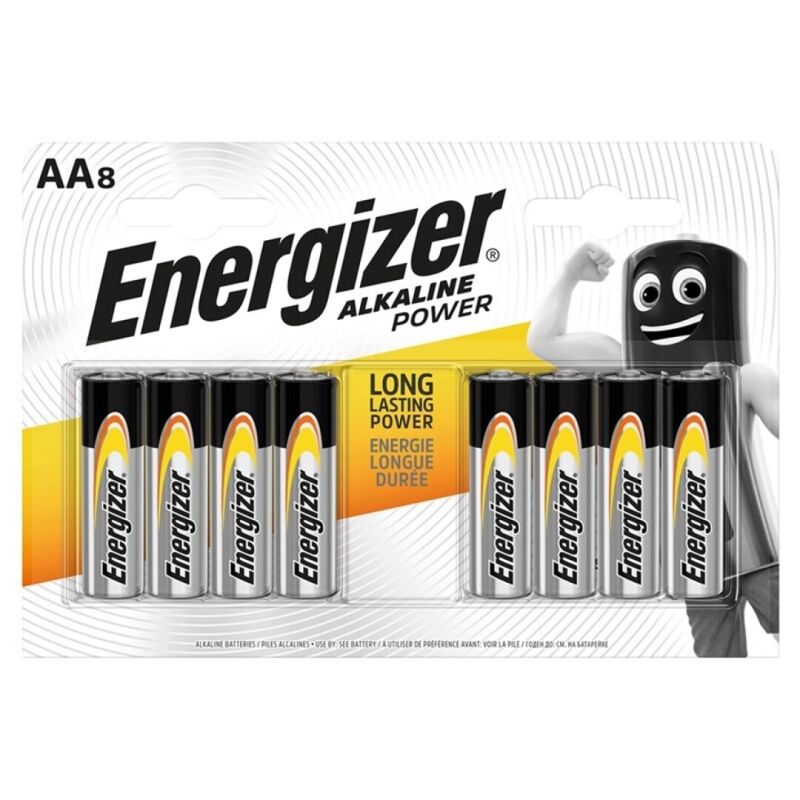 Energizer - Batería Alcalina AA LR6 8 Unidades