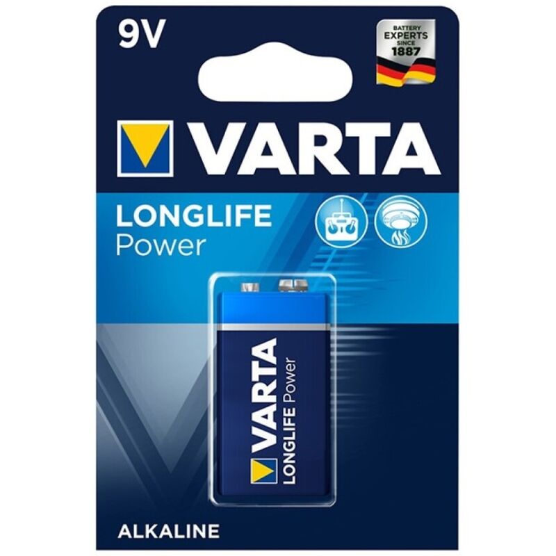 Varta - Batería Alcalina de Potencia Longlife 9V LR61 1 Unidade