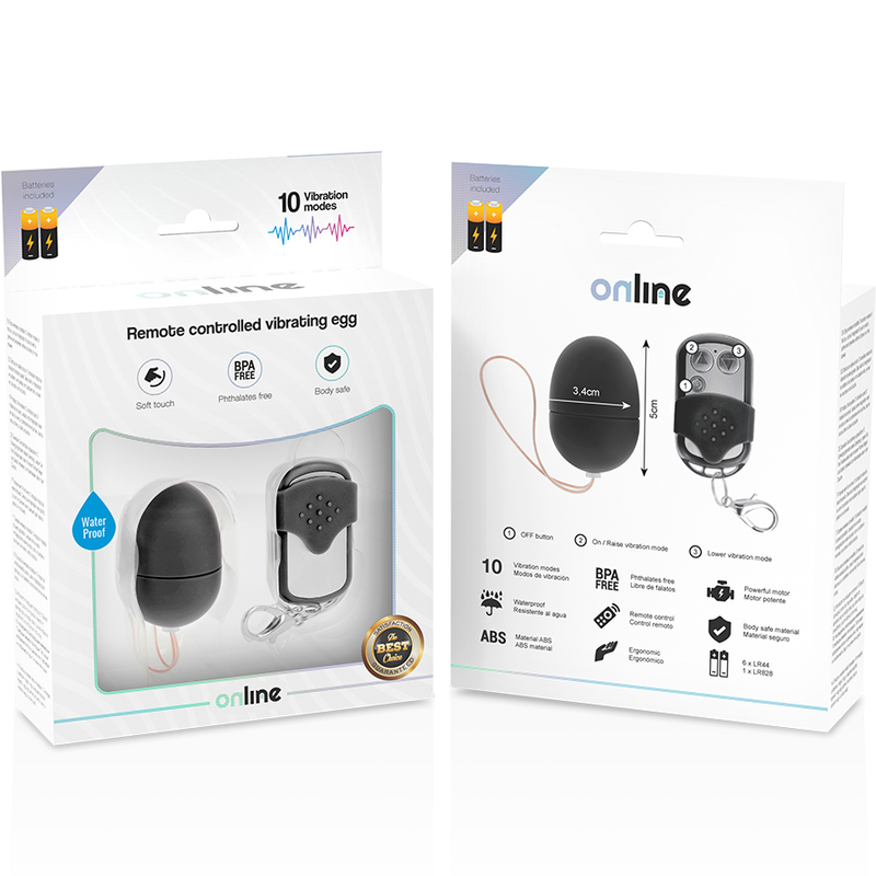 Online - Ovo Vibrante Com Controle Remoto S Preto
